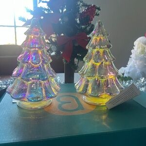 Iridescent , 2 Christmas Trees,  Light up Decor , Target, New